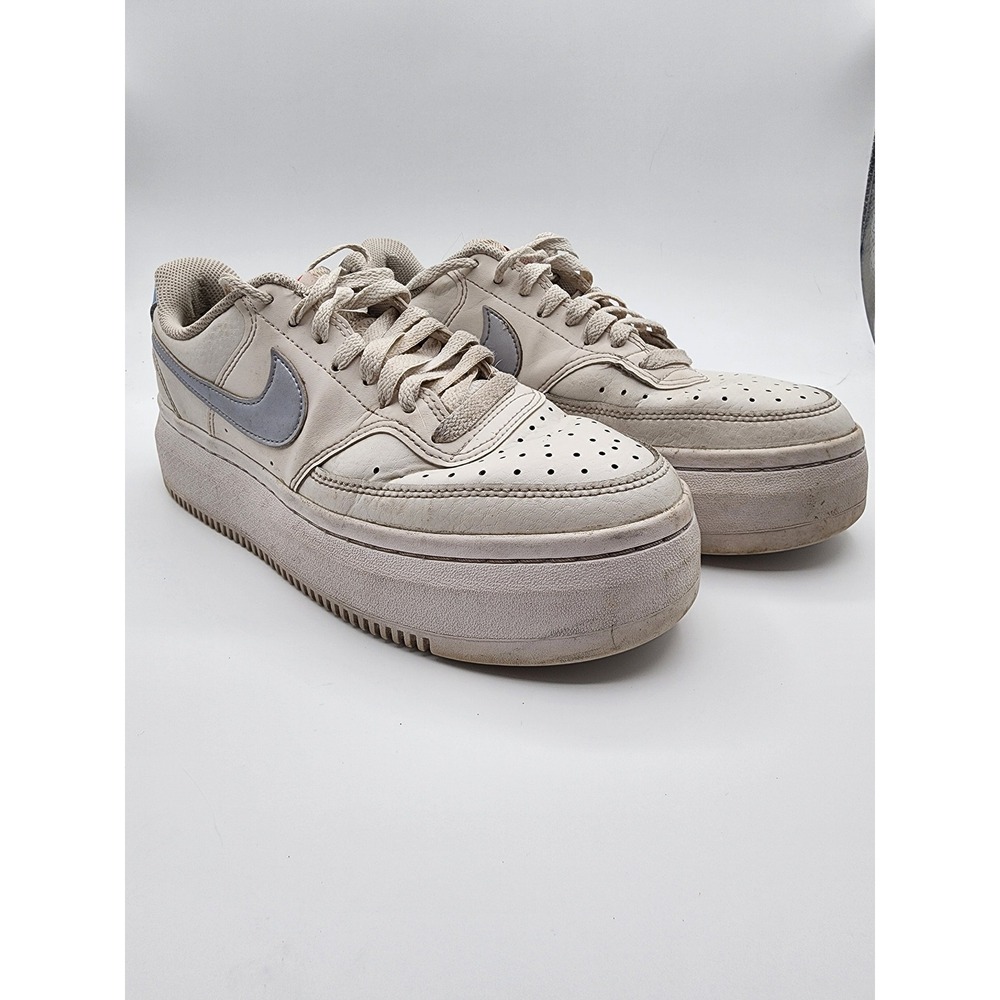 Nike Court Vision Alta Platform Sneakers Sail Light Blue Size 10 - Picture 1 of 6